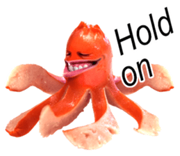 Little horror Octopus weenie sticker #14019075