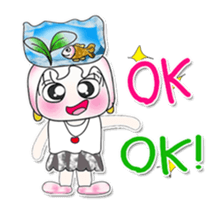 Miss. Hinamori and fish. ^___^ sticker #14019078