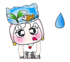 Miss. Hinamori and fish. ^___^ sticker #14019081