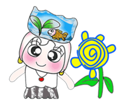 Miss. Hinamori and fish. ^___^ sticker #14019082