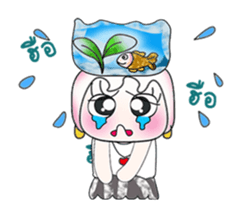 Miss. Hinamori and fish. ^___^ sticker #14019083