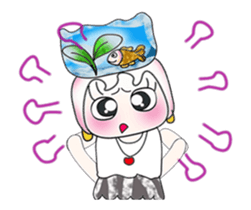 Miss. Hinamori and fish. ^___^ sticker #14019084