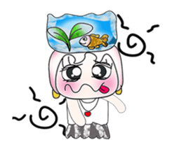 Miss. Hinamori and fish. ^___^ sticker #14019086