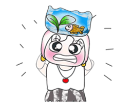 Miss. Hinamori and fish. ^___^ sticker #14019087