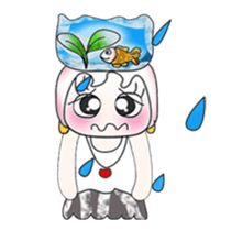 Miss. Hinamori and fish. ^___^ sticker #14019089