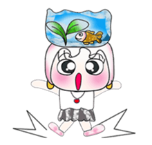 Miss. Hinamori and fish. ^___^ sticker #14019091