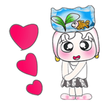 Miss. Hinamori and fish. ^___^ sticker #14019092