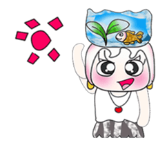 Miss. Hinamori and fish. ^___^ sticker #14019094