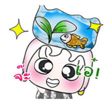 Miss. Hinamori and fish. ^___^ sticker #14019096