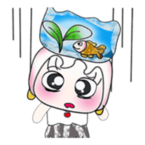 Miss. Hinamori and fish. ^___^ sticker #14019097