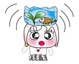 Miss. Hinamori and fish. ^___^ sticker #14019098