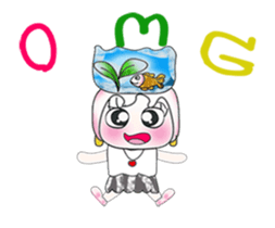 Miss. Hinamori and fish. ^___^ sticker #14019101