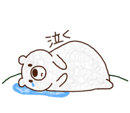 Mr. POMU of a white bear sticker #14021743