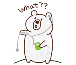 Mr. POMU of a white bear sticker #14021754