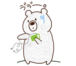 Mr. POMU of a white bear sticker #14021755