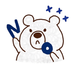Mr. POMU of a white bear sticker #14021759