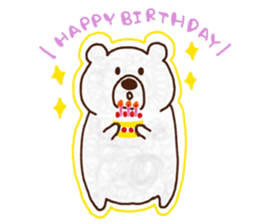 Mr. POMU of a white bear sticker #14021772