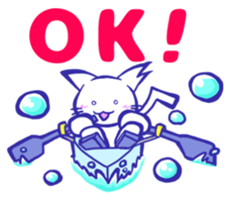 rowing cat sticker #14022710