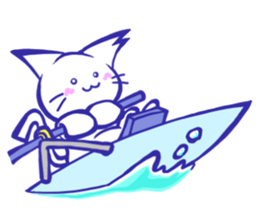 rowing cat sticker #14022712