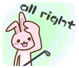 everyday golf rabbit 2 sticker #14023766