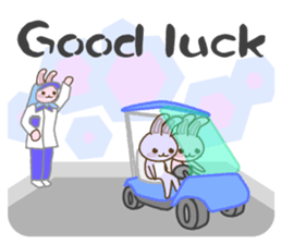 everyday golf rabbit 2 sticker #14023770