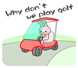 everyday golf rabbit 2 sticker #14023775