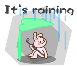 everyday golf rabbit 2 sticker #14023779