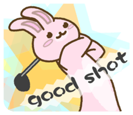 everyday golf rabbit 2 sticker #14023782