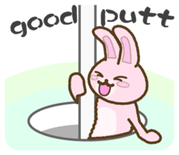 everyday golf rabbit 2 sticker #14023783