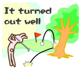 everyday golf rabbit 2 sticker #14023784