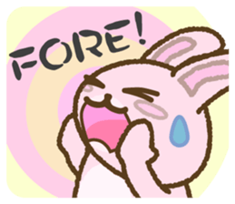 everyday golf rabbit 2 sticker #14023785