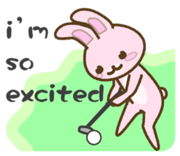 everyday golf rabbit 2 sticker #14023786