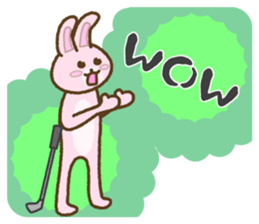 everyday golf rabbit 2 sticker #14023787