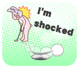 everyday golf rabbit 2 sticker #14023789