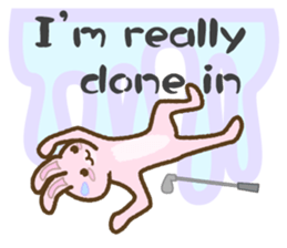 everyday golf rabbit 2 sticker #14023791