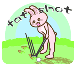 everyday golf rabbit 2 sticker #14023802