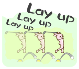 everyday golf rabbit 2 sticker #14023803
