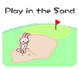 everyday golf rabbit 2 sticker #14023804