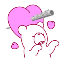 The bear "UGOKUMA" He plays a flute. sticker #14025894