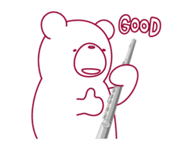 The bear "UGOKUMA" He plays a flute. sticker #14025902