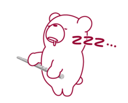 The bear "UGOKUMA" He plays a flute. sticker #14025904