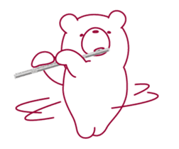 The bear "UGOKUMA" He plays a flute. sticker #14025909