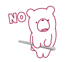 The bear "UGOKUMA" He plays a flute. sticker #14025917