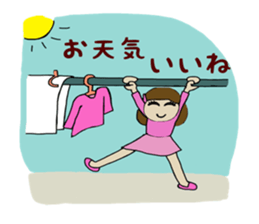 parakeet and girl 4 sticker #14026262