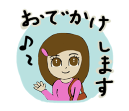 parakeet and girl 4 sticker #14026276