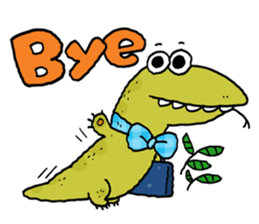 Varanus salvator cute sticker #14027827