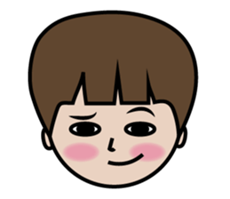 little boy with a great day sticker #14029161