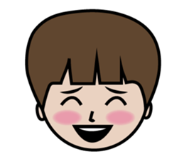 little boy with a great day sticker #14029162