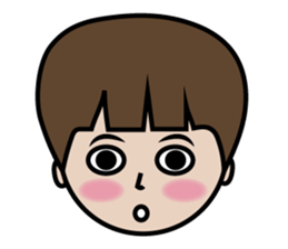 little boy with a great day sticker #14029164