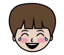 little boy with a great day sticker #14029165